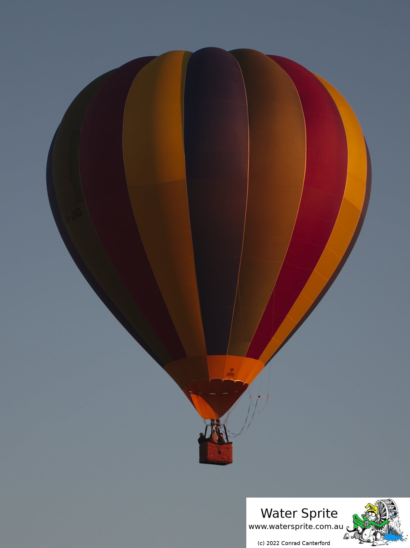 Balloon in flight.